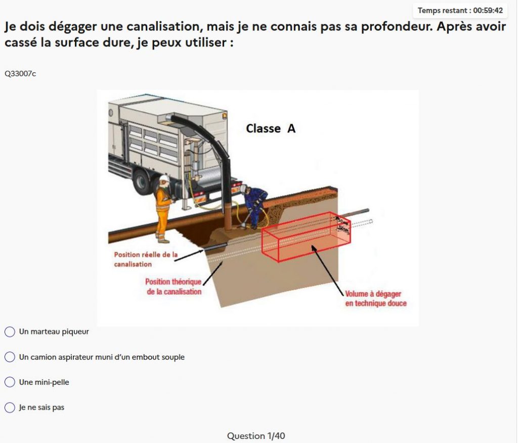 Cessions de formations collectives de l’AIPR pour les Géomètres-Experts et les collaborateurs d’ATLAS GÉO CONSEIL. 4 ex qr